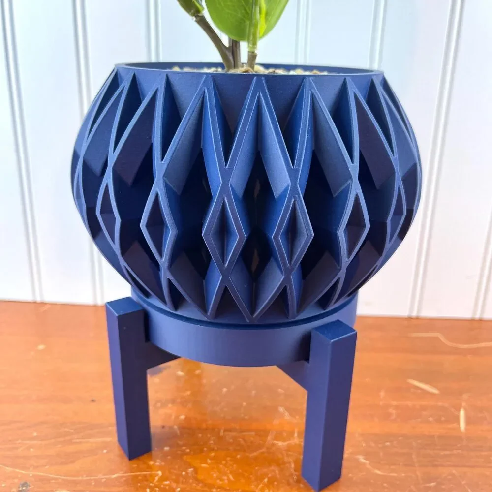 Orik Planter Pot w/ Drainage Hole and Drip Tray, Houseplants